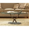 SPI Home Glass Top Coffee Table with Palm Tree Base - 2 of 2