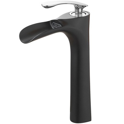 BWE Waterfall Single Hole Single Handle Bathroom Vessel Sink Faucet With Drain Assembly