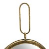 Storied Home Oval Metal Framed Wall Mirror with Bracket, Gold - 4 of 4