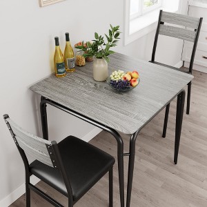 WhizMax Dining Table Set for 2 with Square Wood Top and Cushioned Chairs, 3 Piece Kitchen & Dining Room Sets for Small Space, Apartment - 1 of 4