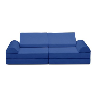 INFURNIC Sofas Modular Kids Play Sofa 8 Pieces Convertible for Playroom Bedroom Fun, Blue, 56"*28"*18"