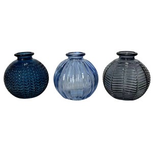 VIP Glass 3.35 in. Multicolor Round Bud Vases Set of 3 - 1 of 1