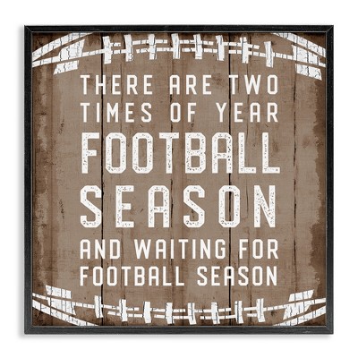 Stupell Industries Time of Year Football Season, 17" x 17"