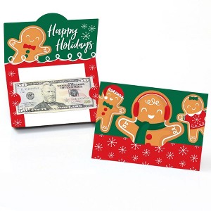 Big Dot of Happiness Gingerbread Christmas - Gingerbread Man Holiday Party Money and Gift Card Holders - Set of 8 - 1 of 4