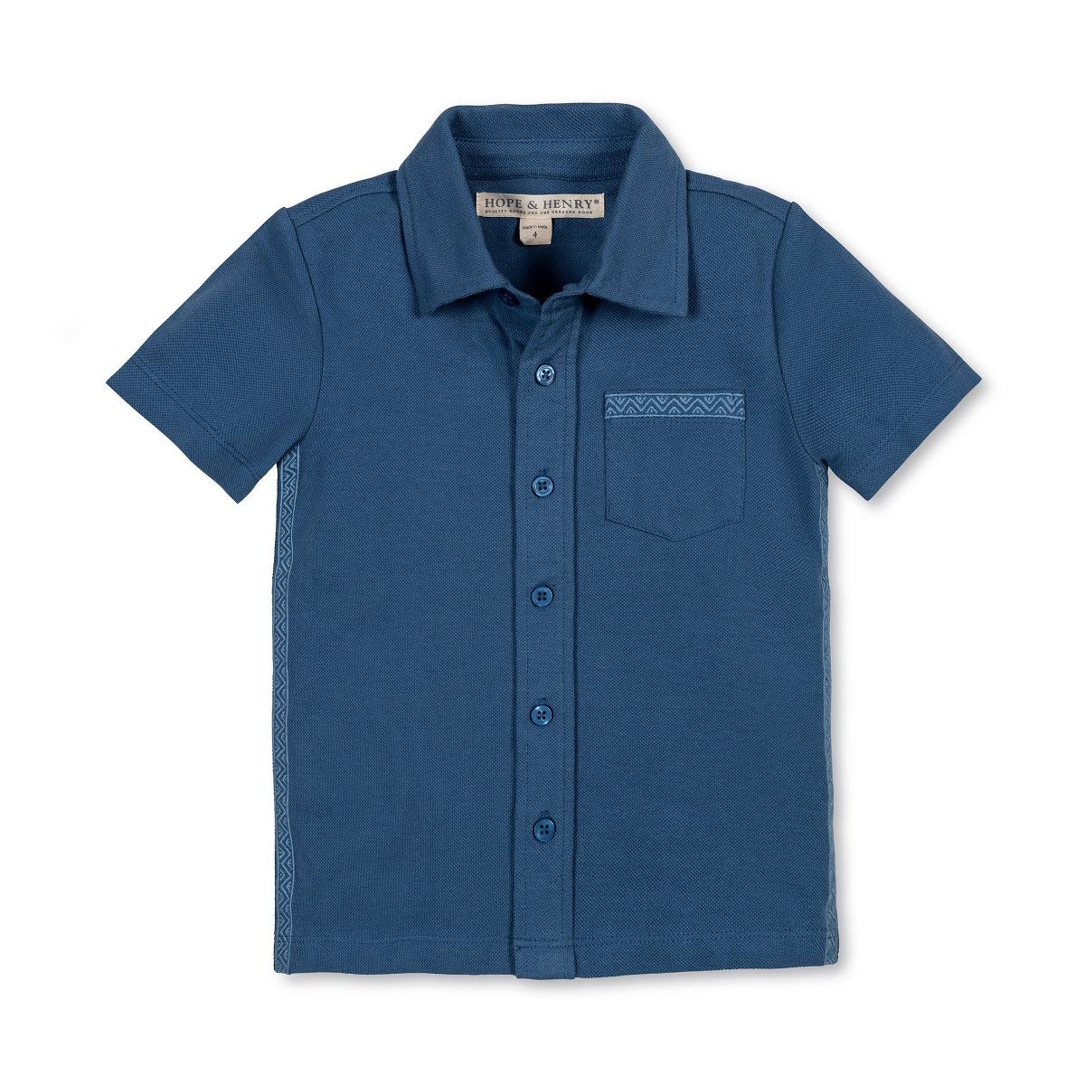 Hope & Henry Boys' Organic Short Sleeve Jersey Knit Shirt, Kids