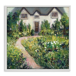 Stupell Industries Rural Floral Cottage Garden Blooms Framed Giclee Art, White, 12" x 12" - 1 of 4