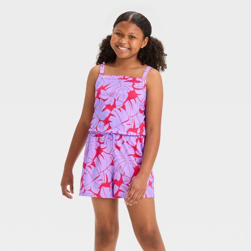 Girls' Woven Romper - All In Motion™, 1 of 4