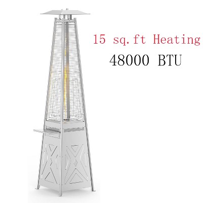 2-in-1 Patio Propane Heater Commercial Gas Heater 48000 BTU Outdoor For Backyard