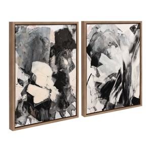 Kate and Laurel Sylvie Painted Flow III and IV Framed Canvas Art Set by Amy Lighthall - 1 of 4