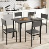 Resenkos Kitchen Table and Chairs Sets,Dining Table Set,5 Piece Dining Table Set Industrial Style Kitchen Table and Chairs for 4-Grey Gray - 2 of 4