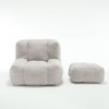 Sapphtopaz Comfortable Bean Bag Chair Lazy Sofa Chair Bean Bag Chairs for Adults with Memory Foam and Ottoman Accent Chair for Living Room, Bedroom - 3 of 4