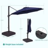 Sonkuki 11FT Outdoor Cantilever Patio Umbrella w/Base and Aluminium Pole, 360° Rotation and Infinite Canopy Angle Adjustment - 3 of 4