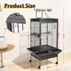 Large Metal Parrot Cage for Birds, Heavy-Duty Aviary with Acrylic Door, Perches, Pet Bird Cage for Macaws Cockatoos African Greys - 4 of 4
