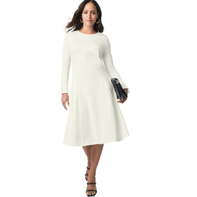 Jessica London Long Sleeve Stretch Ponte Dress