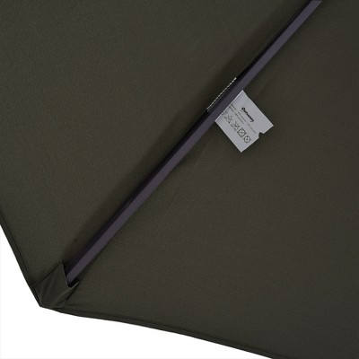 Gray Double-Sided Steel 15ft Patio Umbrella with Crank Handle