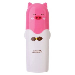 Outdoor Travel Camping Towel Toothbrush Toothpaste Multi Cap Storage Case(pink pig) - 1 of 4