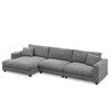 GDFStudio Cora 134" Oversized L-Shaped Corduroy Sectional Sofa with Chaise and USB Charging Ports - 2 of 4