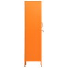 vidaXL Metal Storage Cabinet Storage Locker Organizer for School Office Steel - Orange - 4 of 4