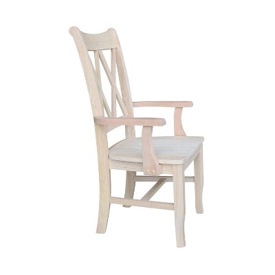 Chiavari High Cross Back Side Chair in Classic Brown Wood