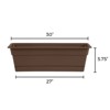 Bloem Dura Cotta Resin Rectangle Window Box Planter with Saucer Tray - 3 of 4
