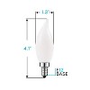 Luxrite LED Chandelier Light Bulbs, E12 LED Bulb Dimmable, 40 Watt Equivalent, 2700K Warm White, Candelabra Bulb, 360 Lumens, UL Listed 12 Pack - 2 of 4