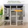 ORRD 62.6" Outdoor Wooden Cat Enclosure with Roof, 2 Cat Houses & Platforms - 2 of 4