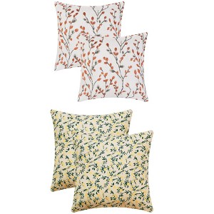 REGALWOVEN 4 Pcs Floral Pattern Throw Pillow Covers for Home Decor - 1 of 4