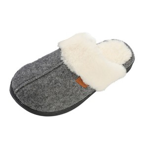 Roxoni Women's Winter House Fuzzy Fluffy Furry Cozy Clog Slipper - 1 of 4