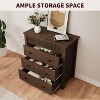 5 Drawer Dresser for Bedroom Nightstand, Wooden Chest of Drawers, Fluted End Table, Storage Organizer for Living Room, Hallway and Entryway - 4 of 4