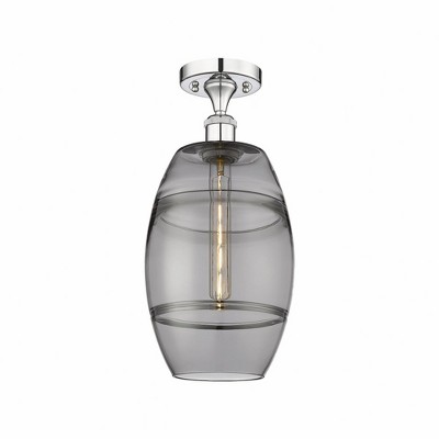 Vaz - 1 Light Semi-Flush Mount In Industrial Style-11.13 Inches Tall and 8 Inches Wide