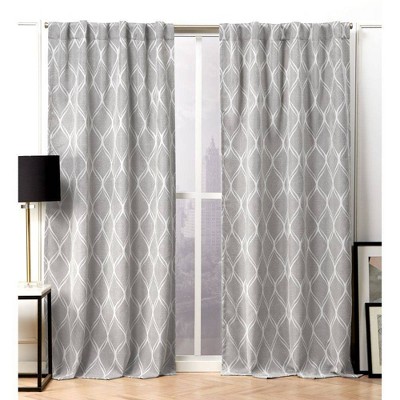 Circuit Hidden Tab Top Curtain Panel Pair - Nicole Miller