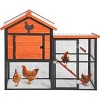 Predator-Proof Wooden Chicken Coop, Large Hen House with Metal Run, Waterproof Roof & Nesting Box, Fits 5-7 Chickens, Durable Wood – Cuddlewood - 3 of 4