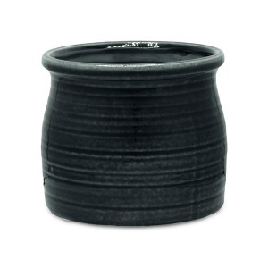 Cheung's Kifon Curved Ceramic Ceramic Pot - Large - Dark Gray - 1 of 4