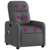 vidaXL Massage Recliner Chair Dark Gray Fabric - 2 of 4