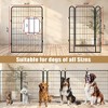 SEVOBAL Pet Doors, Gates and Pens 8-Panel Heavy Duty Metal Playpen with Adjustable Setup for Weather-Resistant Dog Fence, Black, 69.45"*69.45"*39.37" - 4 of 4