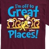 Men's - Dr. Seuss - I'm Off To Great Places Short Sleeve Graphic T-Shirt - 2 of 4