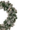 Northlight 24" Prelit Flocked Victoria Pine Artificial Christmas Wreath - Clear Lights - 4 of 4
