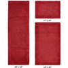 Edge Bath Rug 100% Premium Cotton Ultra-Soft Water Absorbent Tufted Solid Reversible 3 Piece Bathroom Rug Set for Machine Washable Bathmat - 2 of 4