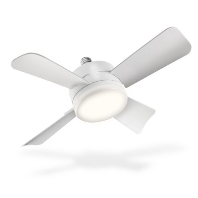 Bright White 6" LED Ceiling Fan with Remote and 4 Blades