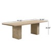 95" Modern Rectangular Dining Table with Double Pedestal Base, Large Wood Table for Family Gatherings or Dinner Parties-3irtyhousy - 4 of 4