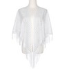 INSPIRE CHIC Shawls and Wraps for Evening Dresses Lace Mesh Fringe Scarves 1Pc - 2 of 4