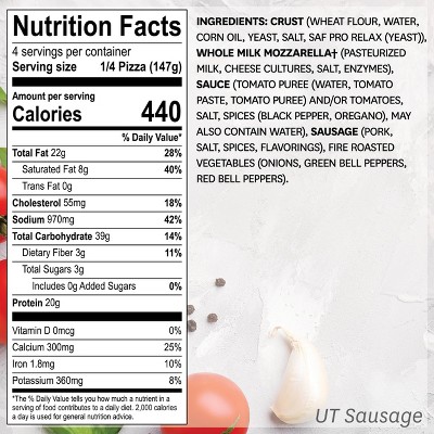 Home Run Inn Ultra Thin Crust Sausage Frozen Pizza - 19oz