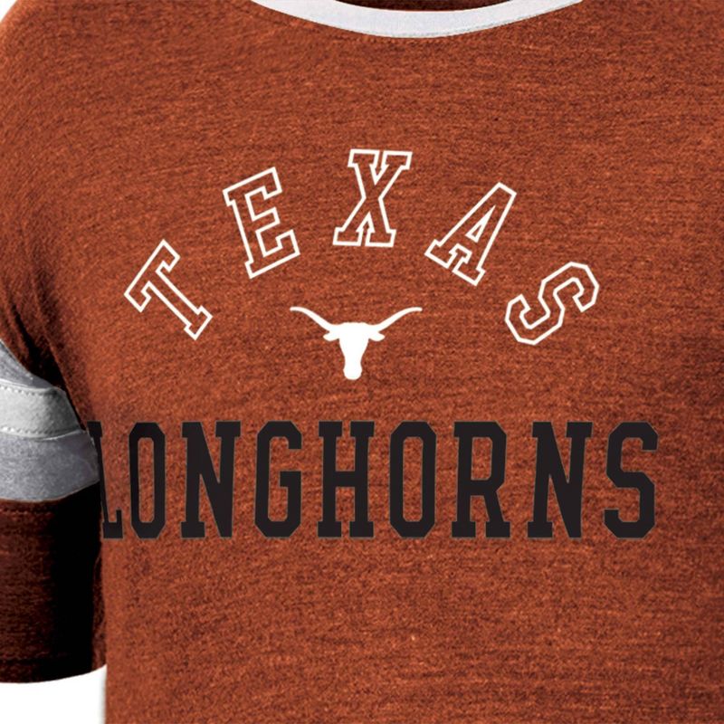 NCAA Texas Longhorns Girls&#39; Short Sleeve Striped Shirt, 3 of 4