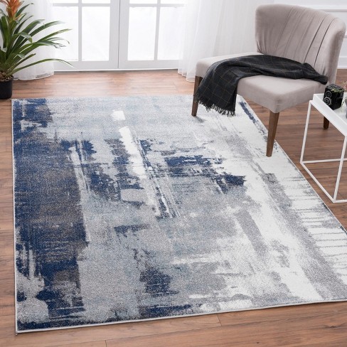 Luxe Weavers Modern Abstract Blue 8x10 Area Rug : Target