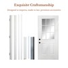 Wooakway 36"W × 80"H 9-Lite 2-Panel Exterior Frosted Glass Prehung Front Entry Door Primed Interior Fiberglass Entrance Door - 4 of 4