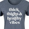 Women's - Instant Message - Thick Thighs Healthy Vibes Graphic T-shirt Dress - 2 of 4