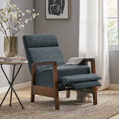 Lyngins Modern Wood Hand Recliner Chair with High Back & Footrest,Accent Club Chair for Living Room,Bedroom