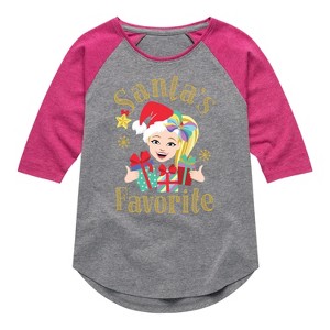 JoJo Siwa Santas Favorite  - Athletic Heather/Fuchsia - 5T - 1 of 3
