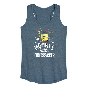 Women's - SpongeBob SquarePants - Mommy Little Firecracker Graphic Racerback Tank - 1 of 4
