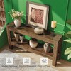 KTMBDW 63-Inch Wood Console Table, 2-Tier Narrow Long Farmhouse Entryway Table for Living Room, Hallway, Entrance, Rustic Brown - 4 of 4